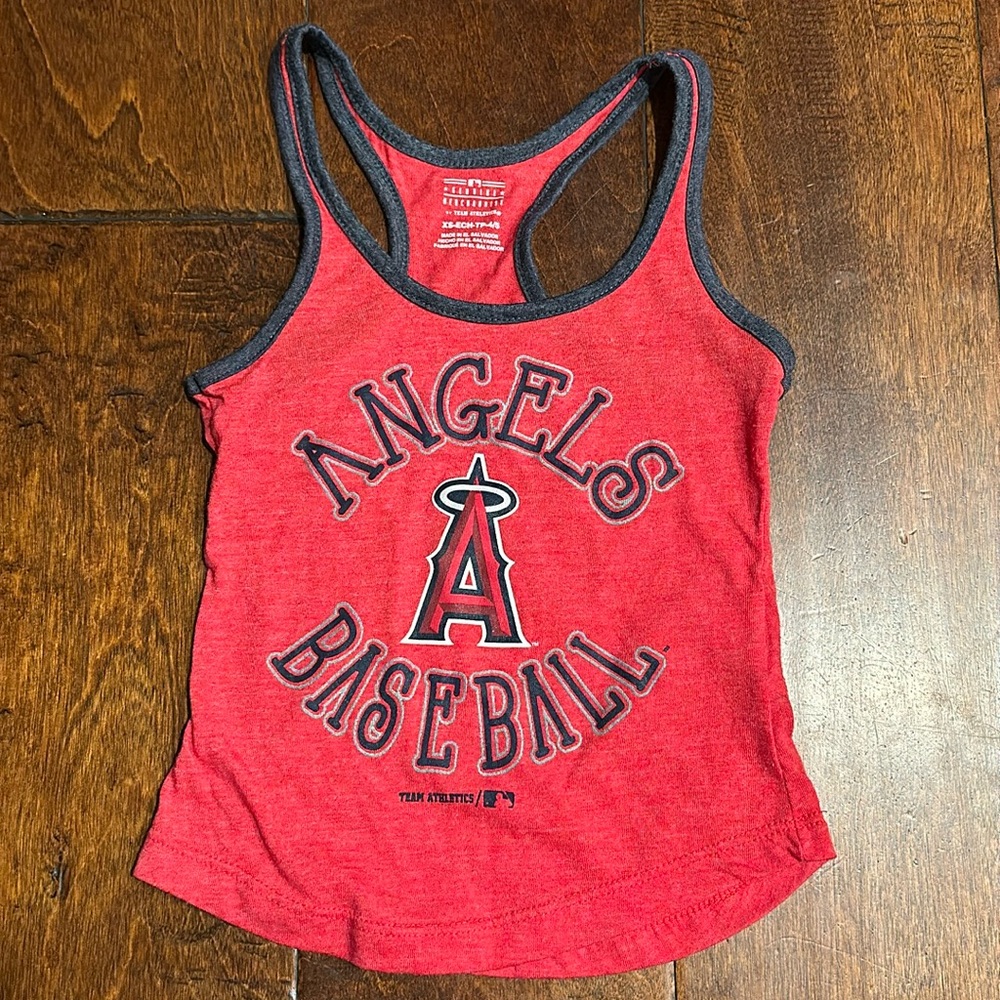 Angels Baseball Toddler Girl Racerback Tank Top 😇 ⚾️